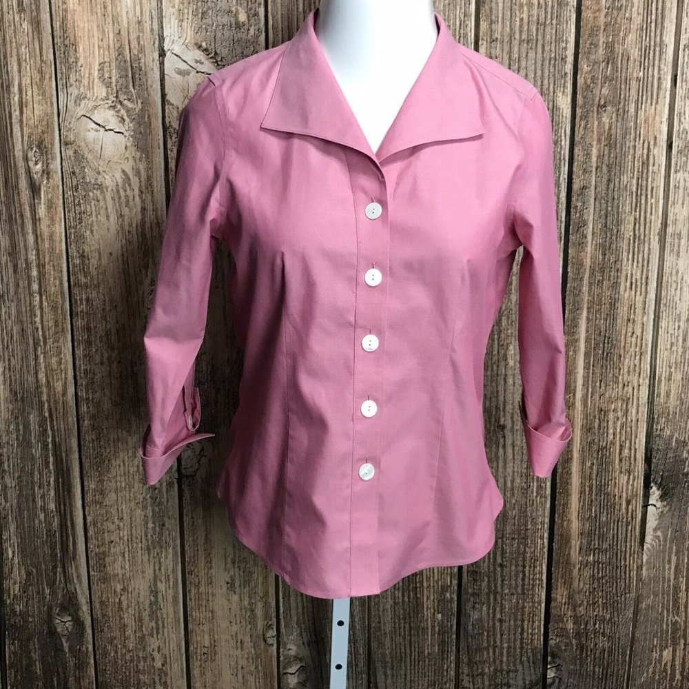 Coldwater Creek Pink Button Down Shirt ~ Sz S